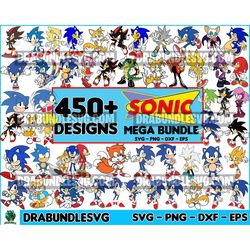 450 Sonic Svg Bundle, Svg Cricut, Svg Bundle, Sonic Svg, Cartoon Svg, Cut Files, Svg For Kids, Mom Svg, Family Svg