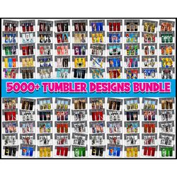 5000 Tumblers Designs 20oz Skinny Straight & Tapered Bundle, Bundle Design Template for Sublimation, Full Tumbler Wrap,