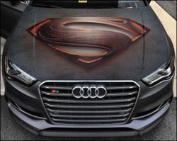 Vinyl Car Hood Wrap Full Color Graphics Decal Superman Sticker 3