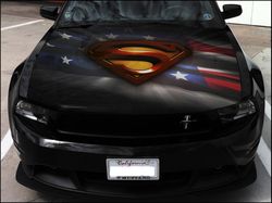 Vinyl Car Hood Wrap Full Color Graphics Decal Superman Sticker 4