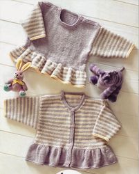 Digital | Crochet sweater and cardigan with ruffles for girls | We knit children's jersey | Knitting for children | PDF