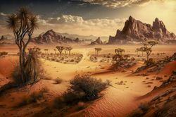 Background Illustration, Desert, Jpg Image