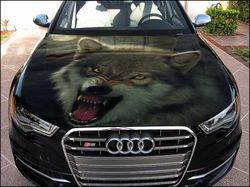 Vinyl Car Hood Wrap Full Color Graphics Decal Wolf Sticker 2