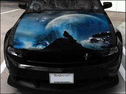 Vinyl Car Hood Wrap Full Color Graphics Decal Wolf Sticker 3