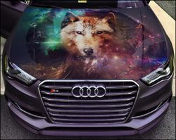 Vinyl Car Hood Wrap Full Color Graphics Decal Wolf Sticker 6