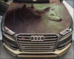 Vinyl Car Hood Wrap Full Color Graphics Decal Wolf Sticker 8