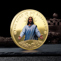 Jesus Christ Religion Gold Silver Plated Commemorative Coin Collection Souvenir Challenge Metal Art Gift