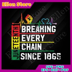 Breaking Every Chain Since 1865 Juneteenth Svg Juneteenth Svg