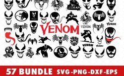 Venom Spiderman SVG Bundle Files for Cricut, Silhouette, Venom SVG, Marvel Venom SVG Files