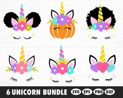 Unicorn SVG Bundle Files for Cricut, Silhouette, Unicorn SVG, Unicorn Afro SVG Files, Unicorn Pumpkin SVG