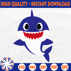 Daddy Shark SVG, Cricut Cut files, Shark Family doo doo doo Vector EPS, Silhouette DXF, Design for tsvg , clothes