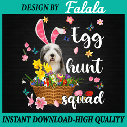 Old English Sheepdog Png, Happy Easter Day Colorful Egg Hunt Png, Easter Png, Digital download