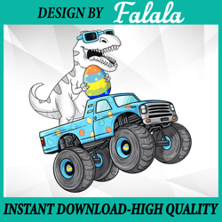 Easter Day T Rex Dino Riding A Monster Truck PNG, Easter Dinosaur Png, Easter Png, Digital download