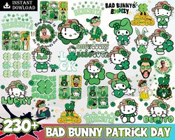 230 Bad Bunny Patrick Day Bundle SVG, St. Patrick's Day Bad Bunny, Dia de San Patricio Svg, Lucky Bebesota Bebesita