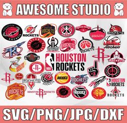 35 Files NBA Houston Rockets SVG ,Houston, Rockets svg Logo , Basketball , Sport Svg, NBAG Svg, Clipart