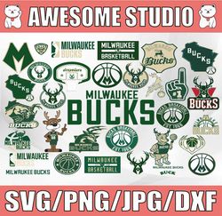 32 Files Milwaukee Bucks SVG, NBA svg,Milwaukee svg, Bucks svg , Sport Svg, NBAG Svg, Clipart