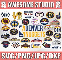 33 Files NBA Denver Nuggets svg, Denver svg, nuggets svg,basketball bundle svg, Sport Svg, NBAG Svg, Clipart