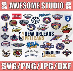 37 Files NBA New Orleans Pelicans svg, New Orleans Bundle svg, basketball svg , Sport Svg, NBAG Svg, Clipart