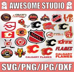 27 Files Calgary Flames Bundle Svg,NHL Svg, NHL Svg, Flames svg, Calgary svg, NHL svg, Sport Svg, Clipart