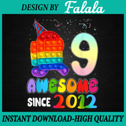 Awesome Since 2012 Among Us PNG, 9 Awesome From 2012 PNG, Pop it With Us, Pop It Png, Digital Download