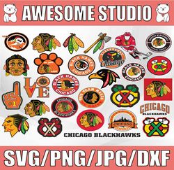 28 Files Chicago Blackhawks Bundle Svg, Blackhawks Svg, NHL svg, Sport Svg, Clipart