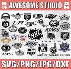 33 Files Los Angeles Kings Bundle Svg, dxf,png,eps, NHL svg, Sport Svg, NHL Svg, Clipat