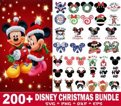 200 Disney SVG Bundle, Disney Christmas svg, Disney Ornaments Svg, Disney Cut Files, Christmas Svg, Mickey Bundles, Inst