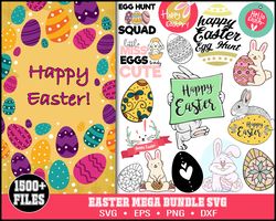 1000 Happy Easter Bundle Svg,Easter Svg,Bunny Svg,Easter Monogram Svg,Easter Egg Hunt Svg,Happy Easter,My First Easter S