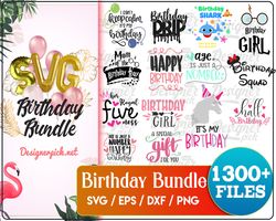 1300 Happy birthday svg, Birthday bundle, Birthday svg, Birthday Party svg, Birthday Cake svg, Birthday party svg, Birth