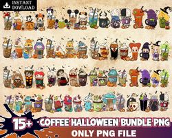 15 Halloween Coffee Png Bundle, Halloween Boo Coffee Png, Villains Latte, Fall latte png, Horror Movie Inspired Coffee,