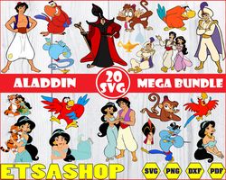 20 Aladdin svg, Aladdin svg bundle, disney svg, Cricut, Clipart, Digital Download, High quality, Instant download