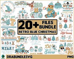 20 Christmas Png, Christmas Groovy Png, Blue Christmas Png, Christmas Icons Png, Png For Shirt, Png File For Sublimation