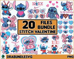 20 Stitch Valentine Svg, Stitch Svg, Lilo and stitch svg, Love svg, Valentines Day svg, Stitch png, Valentine stitch svg