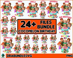 24 Birthday Cocomelon PNG Bundle Cocomelon Clipart Cocomelon Party Supplies PNG Cocomelon Bundle cocomelon PNG birthday
