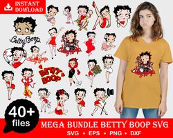 40 Betty Boop SVG Bundle,Betty Boop Layered,SVG, Easy Cut,Tshirt print Betty Boop Png,Cricut Cut File,Silhouette,Cut Fil