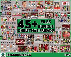 45 Christmas Friends PNG Bundle, Friends Christmas Png, Christmas Movie Png Bundle, Merry Christmas Png Bundle, Digital