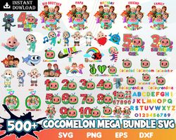 500 Cocomelon Svg Bundle, Cocomelon Png, Cocomelon, Cocomelon Birthday Svg, Cocomelon Invitation, Cocomelon Shirt, Cocom