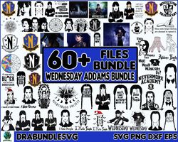 60 Wednesday Addams Bundle SVG, Wednesday SVG, Christmas SVG, Addams svg, Family svg, holiday svg, PNG, Digital Instant
