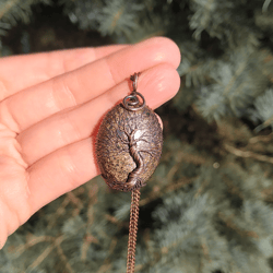 Bronzite Family Tree Amulet, Anxiety Relief Necklace, Empath Protection Talisman Necklace, Tree Of Life Amulet Pendant