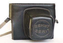 Zenit E B ET EM TTL hard leatherette case camera bag with strap KMZ USSR