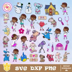 Doc McStuffins Svg, Disney Junior Svg, Disney Svg, Cricut, Clipart, Silhouettes, Vector graphics, Digital Download File