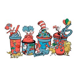 Dr Seuss Cups SVG Cutting File for Personal Commercial Uses