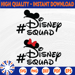 Disney Squad SVG / Minnie mouse SVG / Mickey mause SVG / Disneyland / T-shirs Vinyl Decal / design for cricut