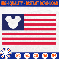 American Flag Mickey Minnie svg, American Flag svg, American Flag, July 4th, Mickey Mouse svg, Minnie Mouse svg