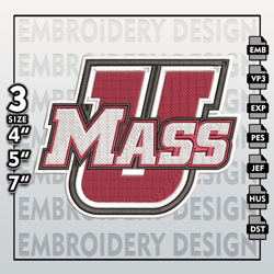 UMass Minutemen Embroidery Files, NCAA Logo Embroidery Designs, NCAA Falcons Team, Machine Embroidery Designs