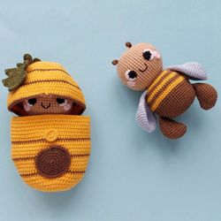 Crochet pattern animals amigurumi toys bees in English