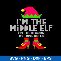 Im The Middle Elf Im The Reason We Have Rules Svg, Elf svg, Png Dxf Eps FIle