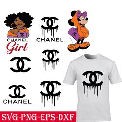 Chanel Logo Bundle Svg, Chanel svg, Chanel Logo Svg, Mickey Chanel Svg, Girl Chanel Svg files