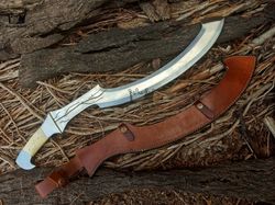Thunder Khopesh Sword - Custom 25 Inch Hand Forged High Carbon Steel FULL TANG Egyptian Khopesh Hunting Sword