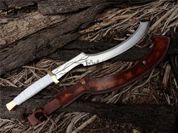 Thunder Khopesh Sword - Custom 27 Inch Hand Forged High Carbon Steel Egyptian Khopesh Hunting Sword, Best Gift